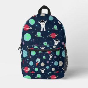 Mochila Impresa Ilustración de patrón espacial