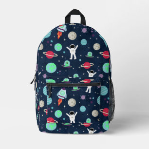 Mochila Impresa Ilustración de patrón espacial