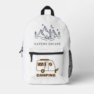 Mochila Impresa Ilustración de tienda de aventura de camping – Nat