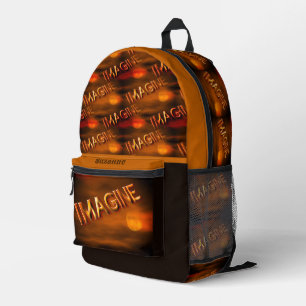 Mochila Impresa Imaginen el cielo lunar Inspirador personalizado