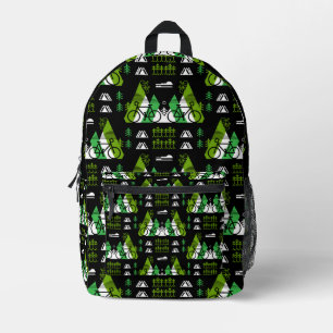 Mochila Impresa Impresión actual con tema de bicicleta