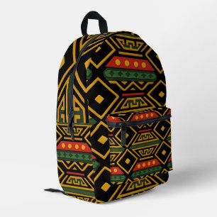 Mochila Impresa Impresión africana en negrita