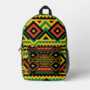 Mochila Impresa Impresión africana en negrita