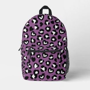 Mochila Impresa Impresión animal, leopardo morado, puntos de chita