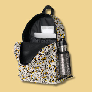 Mochila Impresa Impresión de bloque botánico floral retro
