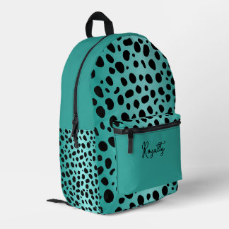 Mochila Impresa Impresión de cian safari