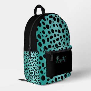 Mochila Impresa Impresión de cian safari