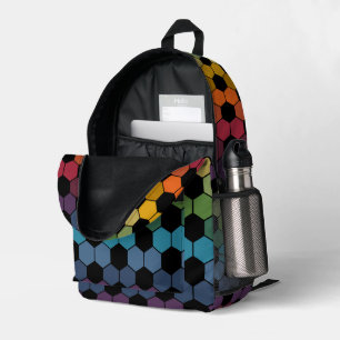 Mochila Impresa Impresión de la bola de fútbol de gradiente Earth 