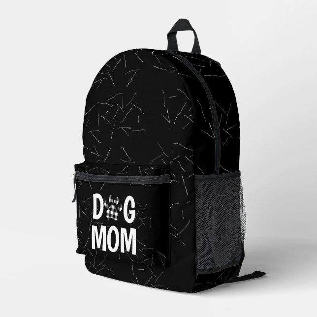 Mochila Impresa Impresión de la hoja MOM para el perro con manchas (Esquina derecha trasera )