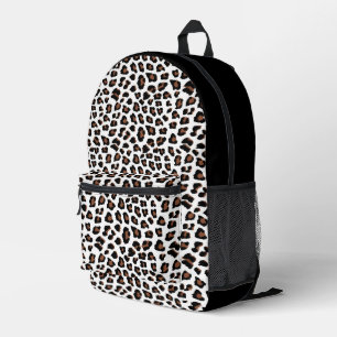Mochila Impresa Impresión de leopardo blanco