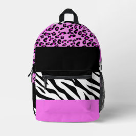 Mochila Impresa Impresión de leopardo, impresión de cebra, impresi