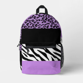 Mochila Impresa Impresión de leopardo, impresión de cebra, impresi
