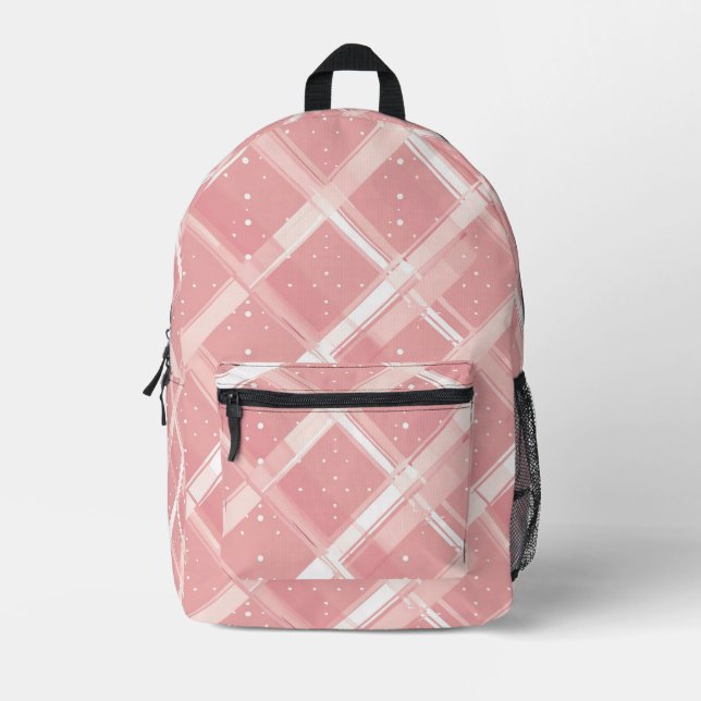 Mochila Impresa Impresión de papel rosado (Anverso)