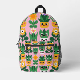 Mochila Impresa Impresión de planta en maceta personalizable linda