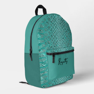 Mochila Impresa Impresión de Safari Turquesa