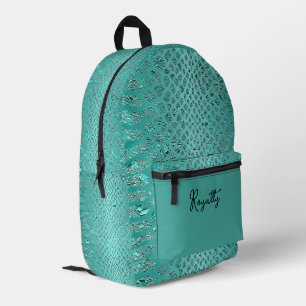 Mochila Impresa Impresión de Safari Turquesa