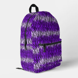 Mochila Impresa Impresión de tigre morado