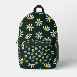 Mochila Impresa Impresión floral elegante | Arte mural botánico | 