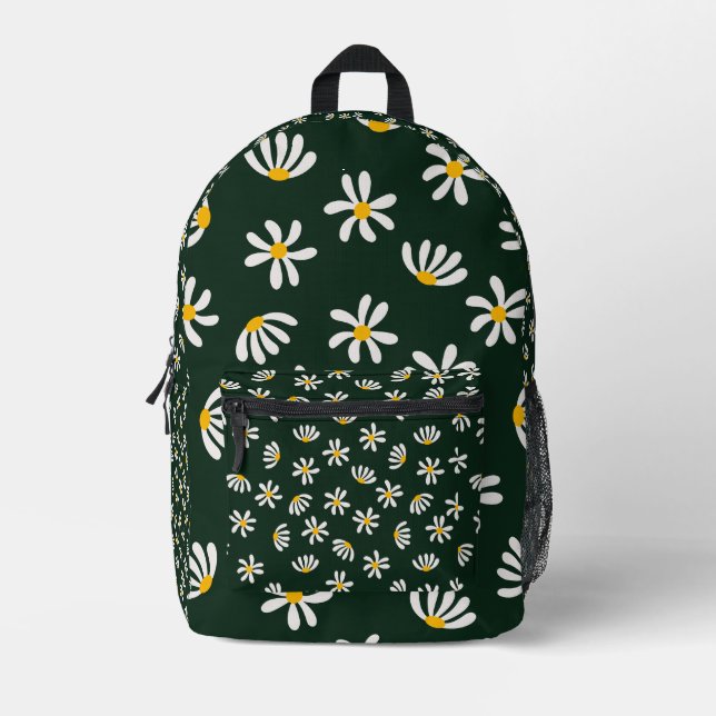Mochila Impresa Impresión floral elegante | Arte mural botánico |  (Anverso)