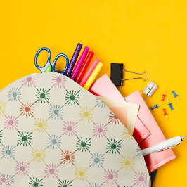 Mochila Impresa Impresión floral geométrica de Bloom Retro Pattera