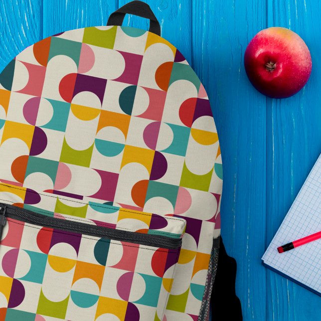 Mochila Impresa Impresión geométrica abstracta moderna de medio si (Subido por el creador)
