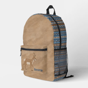 Mochila Impresa Impresión geométrica personalizada de Pronghorns e