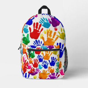 Mochila Impresa Impresión manual colorida