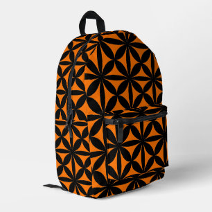 Mochila Impresa Impresionante estampado moderno / retro en negro y