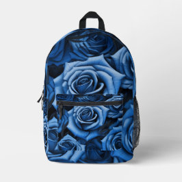 Mochila Impresa Impresionantes rosas azules
