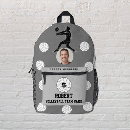 Mochila Impresa Impresiones Cortan Sew Bags Voleibol gris