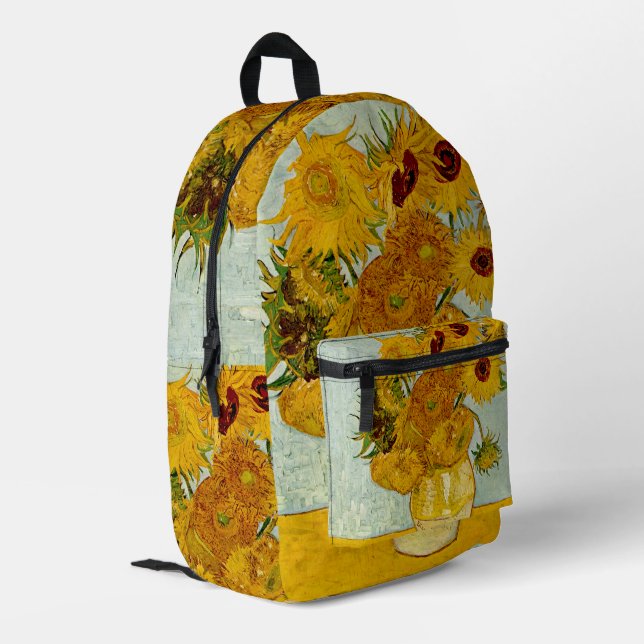 Mochila Impresa Impresionista de Vincent Van Gogh 12 Sunflowers (Esquina izquierda trasera)
