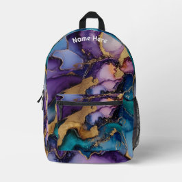 Mochila Impresa Impreso en todo nombre personalizado Agata Púrpura