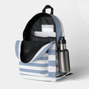 Mochila Impresa Imprimir Cortar Sew Bag Azul y franja blanca