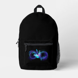 Mochila Impresa Infinito brillante con mariposa mágica