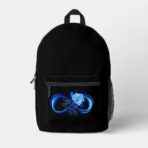 Mochila Impresa Infinito brillante con rosa azul