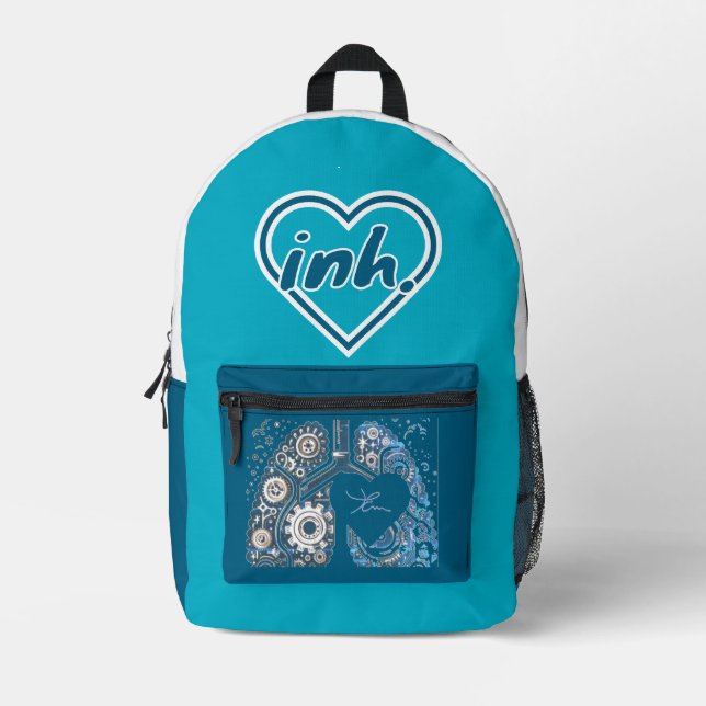 Mochila Impresa Inhalo de coeur (Anverso)