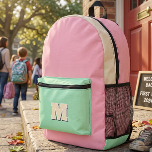 Mochila Impresa Inicial multicolor brillante con monograma