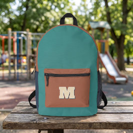 Mochila Impresa Inicial multicolor de monograma