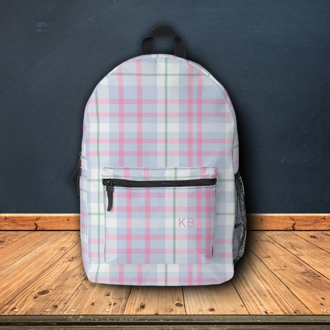 Mochila Impresa Iniciales de Monograma de la prueba de plaquetas d (Subido por el creador)