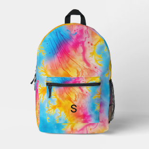 Mochila Impresa Iniciales de monograma de tinta y tinta estilizado