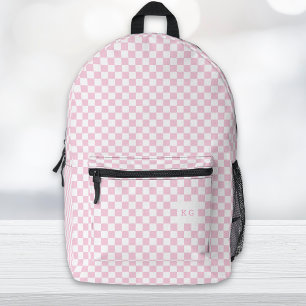 Mochila Impresa Iniciales de monograma del modelo de comprobación 