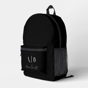 Mochila Impresa Iniciales de monograma moderno Personalizado Nombr