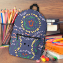 Mochila Impresa Iniciales de monograma único de Guay con resumen p