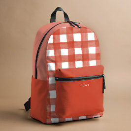 Mochila Impresa Iniciales de nombres personalizados de color de ag