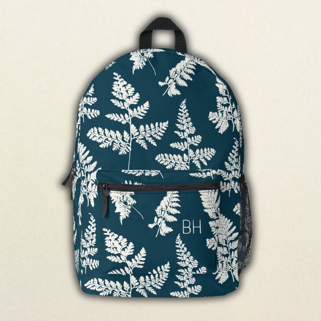 Mochila Impresa Iniciales monográficas del patrón de hierro azul y (Subido por el creador)