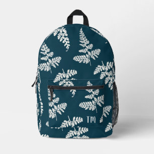 Mochila Impresa Iniciales monográficas del patrón de naturaleza az