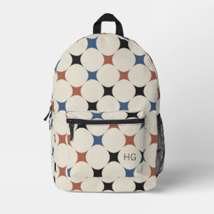 Mochila Impresa Iniciales monograma neutro de género moderno