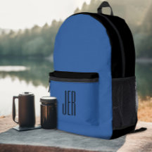 Iniciales monogramas modernos personalizados Azul