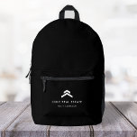 Mochila Impresa Inmobiliaria | Moderno editor de agentes de listas<br><div class="desc">Una plantilla de negocios de una agencia de bienes raíces negro personalizado en un estilo minimalista moderno que puede actualizarse fácilmente con los detalles de su agente inmobiliario.</div>