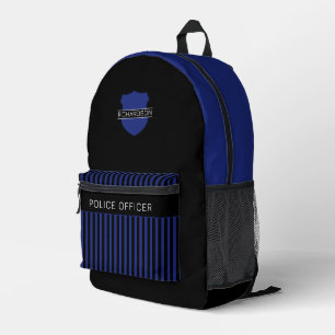 Mochila Impresa Insignia de la policía personalizada con franjas a